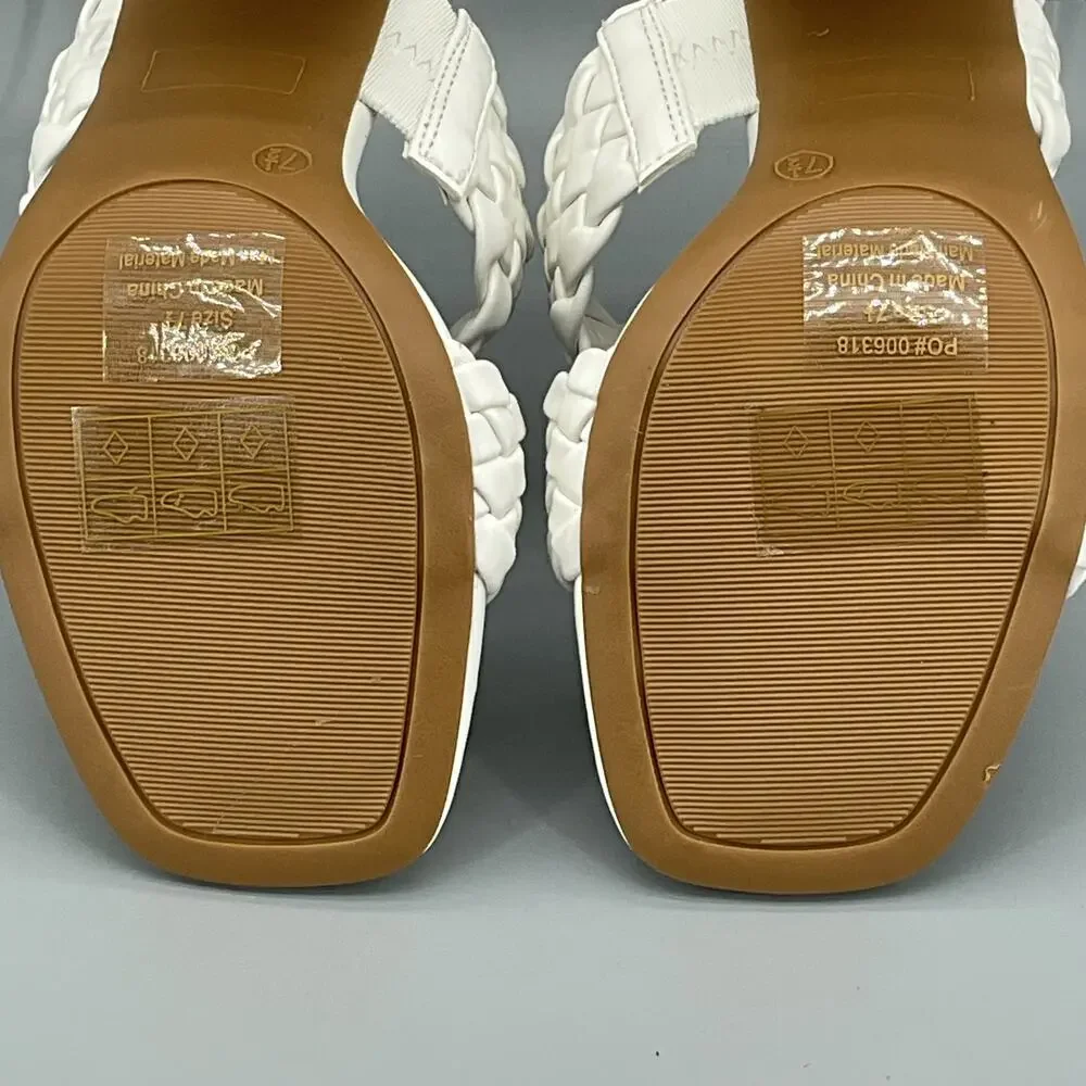 NEW Journee Collection Women’s Melissa Dress Sandals White Size 7.5